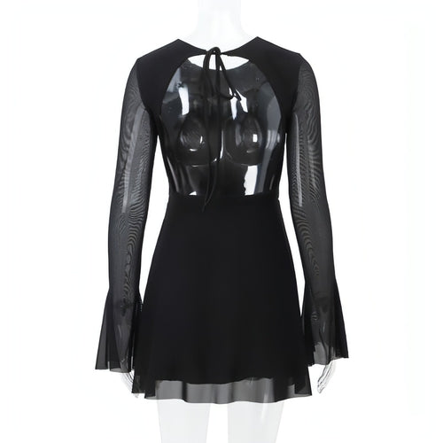 Mangas largas vestido negro
