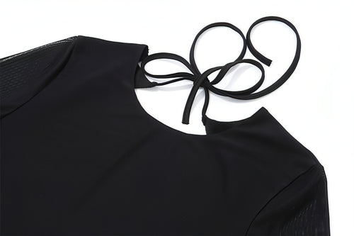 Mangas largas vestido negro