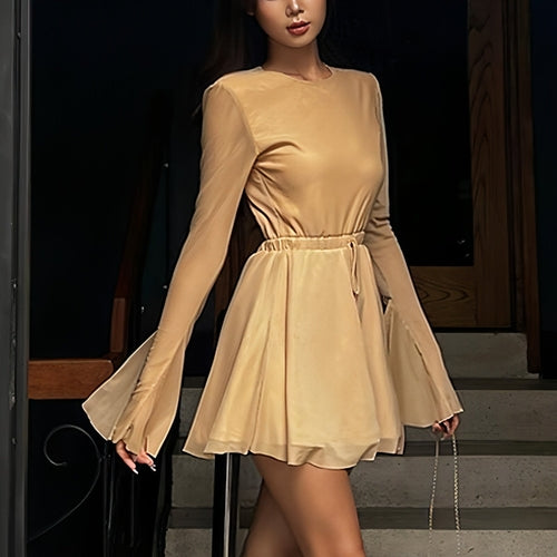 Mangas largas vestido negro