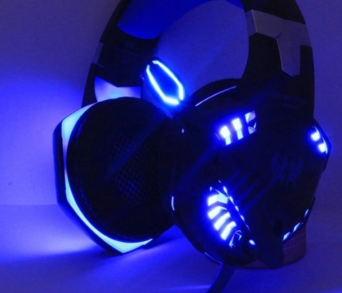 Cascos gaming con luz LED