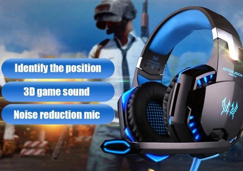 Cascos gaming con luz LED